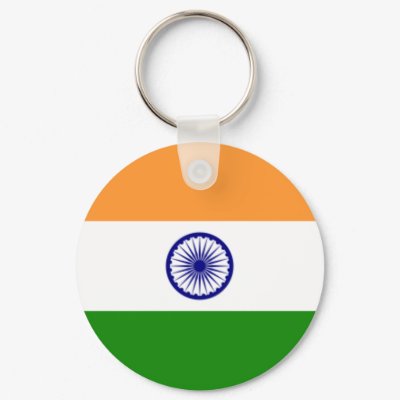 Flag of India Key Chain Keychain by cooldudeproducts