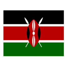 Flag of Kenya Africa Postcards