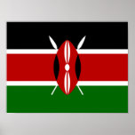 Flag of Kenya Africa Poster
