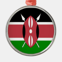 Flag of Kenya Christmas Ornaments