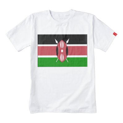 Flag of Kenya Zazzle HEART T-Shirt