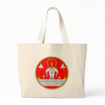 FLAG OF LAOS THREE HEAD ELEPHANT CANVAS BAGS