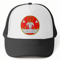 FLAG OF LAOS THREE HEAD ELEPHANT hats