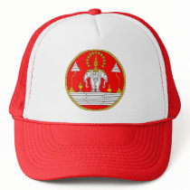 FLAG OF LAOS THREE HEAD ELEPHANT MESH HAT