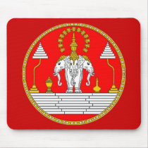 FLAG OF LAOS THREE HEAD ELEPHANT mousepads