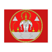 FLAG OF LAOS THREE HEAD ELEPHANT POSTCARDS