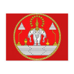 FLAG OF LAOS THREE HEAD ELEPHANT postcards