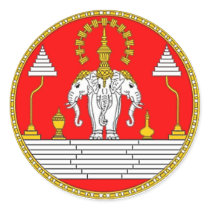 FLAG OF LAOS THREE HEAD ELEPHANT stickers