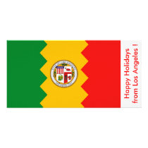 Flag of Los Angeles, Happy Holidays from U.S.A. photo cards