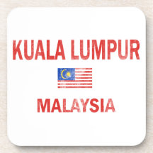 Flag of Malaysia Kuala Lumpur designs Drink Coasters