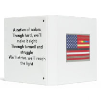 Flag of many colors vinyl binders