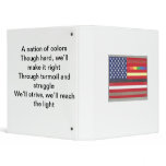 Flag of many colors vinyl binders