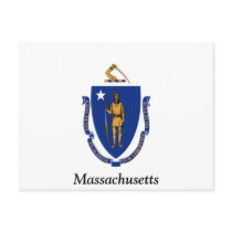 Flag of Massachusetts Postcards