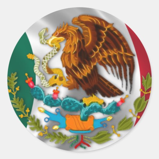 Flag of Mexico, Coat of Arms Stickers | Zazzle