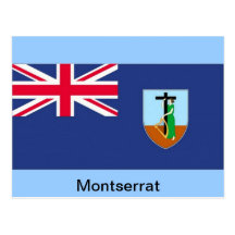 Flag of Montserrat Postcard