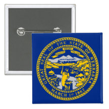 Flag of Nebraska Pinback Buttons