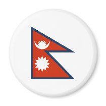 Flag of Nepal magnets by NationalPrideTees Flag of Nepal magnets