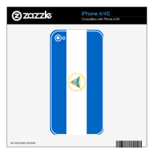 Flag of Nicaragua Decal For iPhone 4