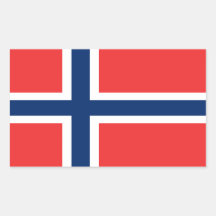 Flag of Norway Rectangular Stickers