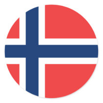 Flag of Norway Round Sticker