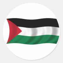 Flag of Palestine Round Stickers