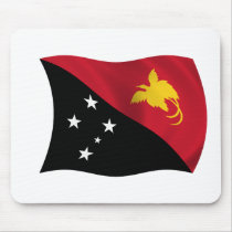 Flag of Papua New Guinea Mousepads