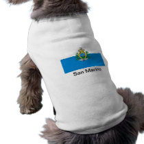 flag of San Marino Pet Tee Shirt