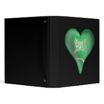 Flag Of Saudi Arabia In A Heart 3 Ring Binders