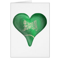 Flag Of Saudi Arabia In A Heart Card
