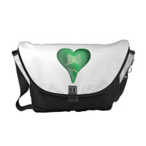Flag Of Saudi Arabia In A Heart Messenger Bags