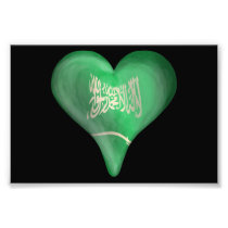 Flag Of Saudi Arabia In A Heart Art Photo
