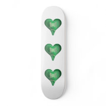 Flag Of Saudi Arabia In A Heart Skateboard Deck