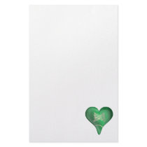 Flag Of Saudi Arabia In A Heart Stationery Paper