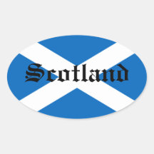 Flag of Scotland Oval Stickers
