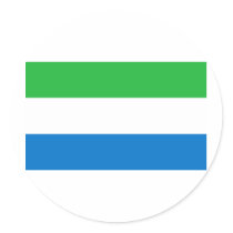 Flag of Sierra Leone Round Sticker