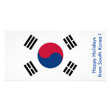 Flag of South Korea, Happy Holidays from Korea Photo Cards