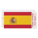 Flag of Spain, Happy Holidays from Spain Photo Card