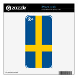 Flag of Sweden Decals For The iPhone 4S