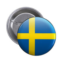 Flag of Sweden Pinback Buttons