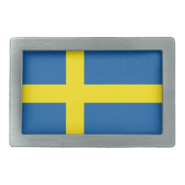 Flag of Sweden Rectangular Belt Buckles