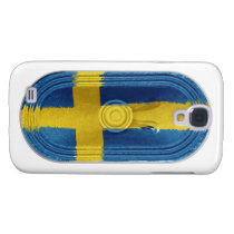 Flag of Sweden Yellow Cross on Blue Galaxy S4 Case at Zazzle