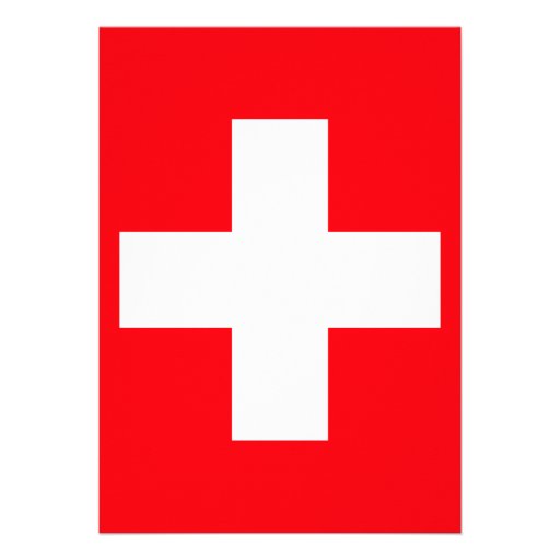 Flag of Switzerland Custom Invitation