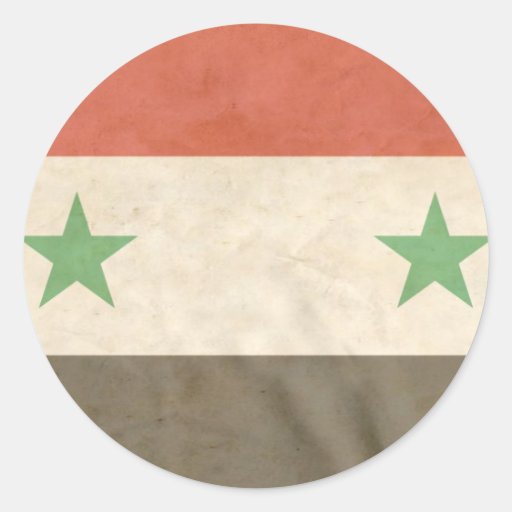 Flag of Syria Round Stickers