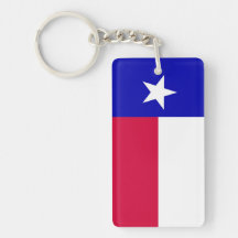 Flag of Texas Acrylic Keychain (Single Sided)