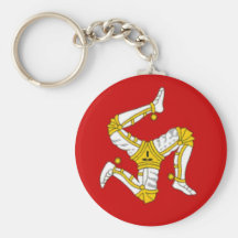 Flag of  the Isle of Man Keychains