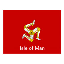 Flag of  the Isle of Man Postcard