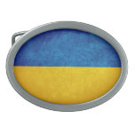 Flag of Ukraine Oval Belt Buckles
