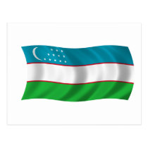 Flag of Uzbekistan postcards