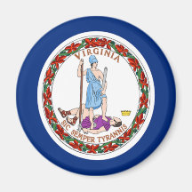 Flag of Virginia Fridge Magnets