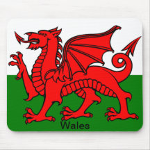 Flag of Wales Mousepads